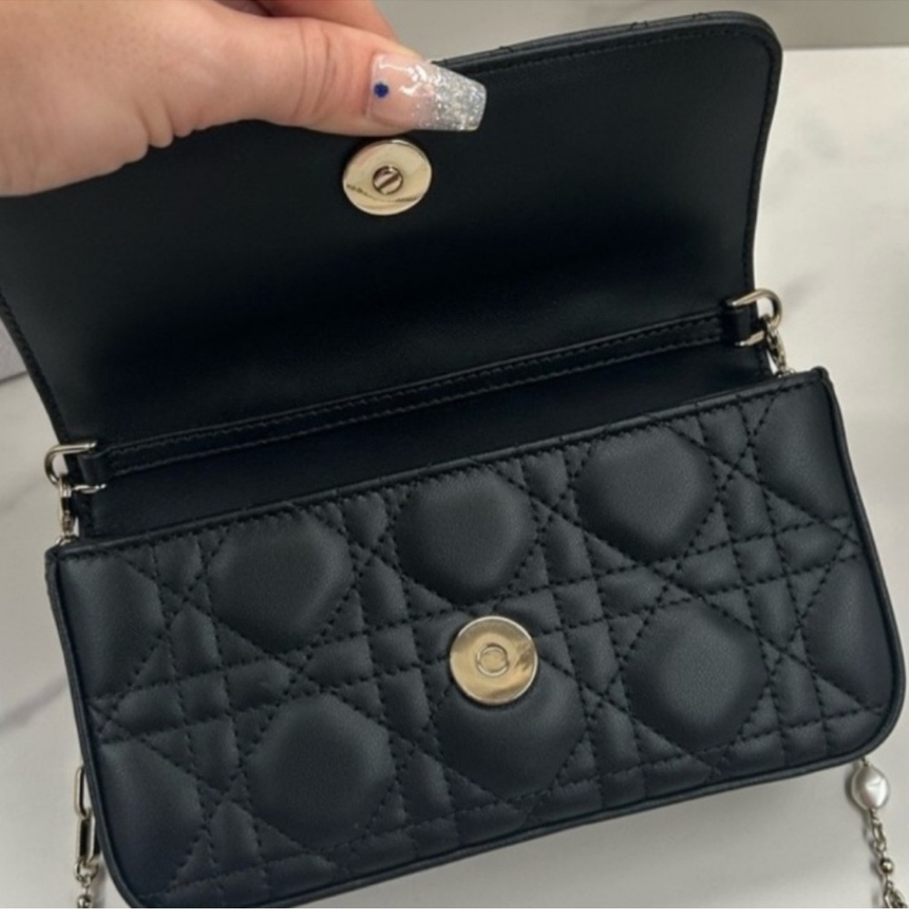DIOR Cannage Lambskin My Talk Phone Crossbody Pouch ✨ - Picture 9 of 16